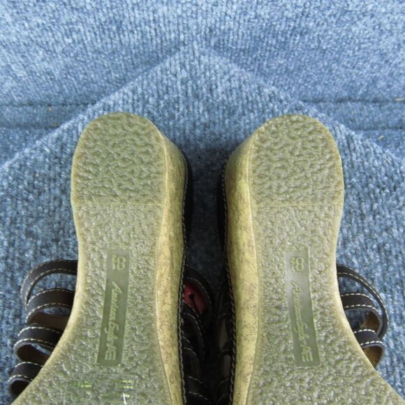 American Eagle Women Flip Flop Sandal Shoes Size 8.5 Medium Brown Synthetic - Picture 8 of 9